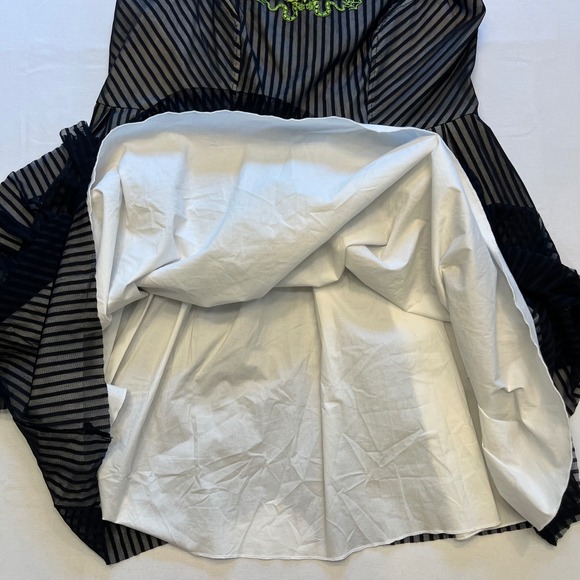 Beetlejuice Striped Halloween Costume Party Cosplay Sleeveless Dress Size 22 - Picture 11 of 16